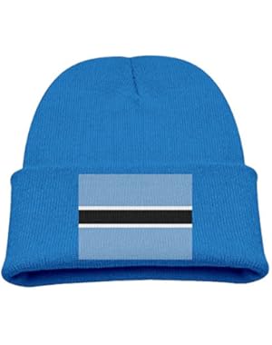 Flag Of Botswana Kid's Hats Winter Funny Soft Knit Beanie Cap Children Unisex