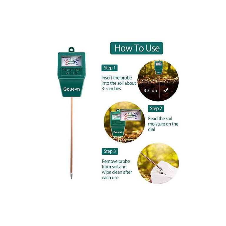 Gouevn Soil Moisture Meter, Plant Moisture Meter Indoor & Outdoor