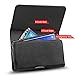 J&D Holster Compatible for Samsung Galaxy S8/Galaxy S9/Galaxy A01 Holster with Belt Clip, PU Leather Holster Pouch and ID Wallet Case (Fits with Regular/Bulky Case on)