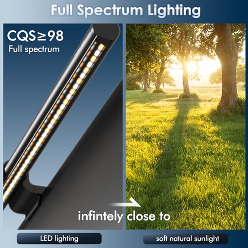Quntis 51 cm Monitor Light with Backlight and Remote Control for Flat/Curved Screens, 4 Colours Adjustable Temperature and Brightness Monitor Lamp, Monitor Light Bar for PC