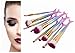 Mermaid Eye Brushes Foundation Makeup Brush Set 10pcs Soft Bristles Beauty Tools Eyeshadow Eyebrow Face Blush Concealer Kit