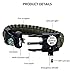 Paracord Bracelet，Bermunavy Survival Bracelets Survival Gear Kit Handy Tool with Embedded Compass Fire Starter Emergency Knife Whistle SOS Led Flash Spoke Wrench for Outdoors Hiking Fishing Hunting
