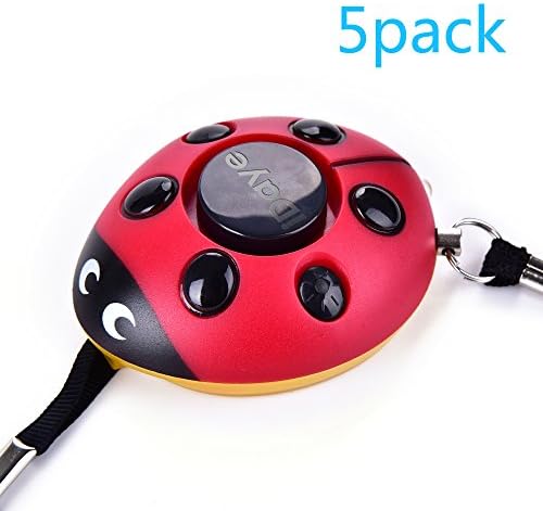 130Db New Emergency Personal Alarm Keychain/the Wolf Alarm/Elderly/ kids Tracker,Safety/Attack/Protection/ Panic/Self Defense Electronic Device,Bag Decoration,Fulfillment By Amazon(Beelt-5 Pack)