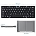 ESYNIC Foldable Bluetooth Keyboard Ultra Slim Pocket Size Bluetooth Keyboard Wireless for I for IOS/Android/Windows Rechargeable Battery Aluminum Alloy Housing