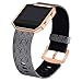 Aiseve Fitbit Blaze Floral Bands Women, Replacement Wristbands Strap with Rose Gold Frame Buckle for Fitbit Blaze Smartwatch Small Large (Clouding, Large)