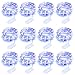 LEDIKON 12 Pack Blue Fairy Lights Battery Operated,7.2ft 20 Micro Led Firefly Lights,Waterproof Blue Led String Lights,Mini Silver Wire Fairy Lights for Costume Wedding Party Jars Halloween Christmas