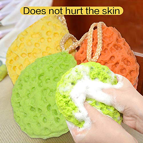 BAIMEI Bath Sponge Loofahs Pouf Shower Sponge for Sensitive Skin Exfoliating Soothing Body Sponge 2 Pack