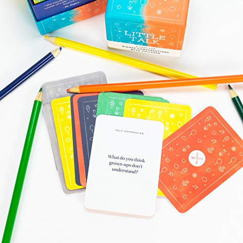 Kids Conversation Starter Little Talk Deck by BestSelf - Powerful Tool to Create and Strengthen Relationships with Children by Cultivating Open and Meaningful Interactions - 150 Engaging Prompts
