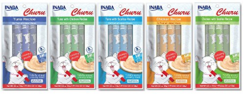 Ciao Churu Lickable Puree Creamy Cat Treat 5 Flavor Variety Pack