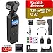 2019 DJI Osmo Pocket Handheld 3 Axis Gimbal Stabilizer with Integrated Camera and Expansion Kit Combo, Comes 128GB Extreme Micro SD, Attachable To Smartphone, Android, iPhone