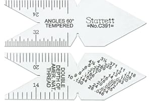 Starrett Center Gage - American Standard 60-Degree Threads, Durable Steel Construction, Accurate Thread Angle Measurements - C391