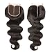 B&F Hair 3 Bundles Brazilian Virgin Hair Body Wave with 1 Piece 4 * 4 Middle Part Lace Closure 100% Unprocessed Human Hair Weave Extensions Nature Color (12 14 16 +10closure)