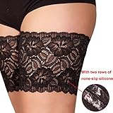 Leewin Lace silicone Elastic Anti-Chafing Thigh Bands Prevent Thigh Chafing Sock