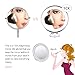 MelodySusie 10x Lighted Magnifying Mirror - Portable Bathroom Vanity Makeup Mirror with Strong Suction Cup, 360 Degree Swivel Rotation, Dimmable Light, Battery and USB Operated