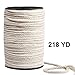 Macrame Cord 4mm x 218yd, 100% Natual Cotton Macrame Rope, 3 Strand Twisted Cotton Cord for Handmade Plant Hanger Wall Hanging Craft Making
