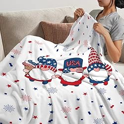 4th of July Throw Blanket Gnomes Patriotic