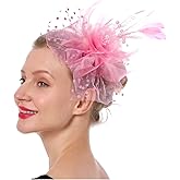 Huachi Fascinators Hats for Women Tea Party Headband Kentukyi Derbiy Hats Fascinator Headpiece