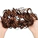 REECHO Thick 2PCS Updo Messy Hair Bun Curly Wavy Ponytail Extensions Hairpieces Hair Scrunchies for Women Girls Color Black Brown