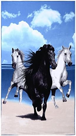 Beach Towel_39.470.9" Extra Large Microfiber Towel for Bath Swim Beach Chair Cover Horse Printed