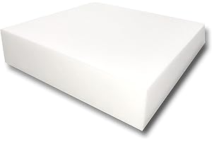 FoamTouch Upholstery Foam Cushion High Density 4" Height x 18" Width x 18" Length Made in USA