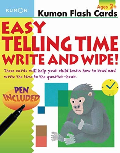 Kumon Easy Telling Time: Write and Wipe! (Kumon Flash Cards)