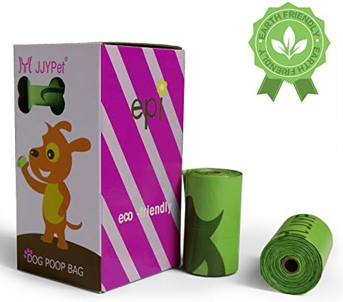 JJYPet Dog Poop Bags Biodegradable Dog Waste Bags Refill Rolls Earth-Friendly Scented/Unscented(9"X13")