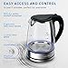 HadinEEon Electric Kettle Glass Boiler Coffee Pot, Water Heater 7 Big Cups 1.8 Liter with Quick Boil, Auto Shut Off and Boil-Dry Protection