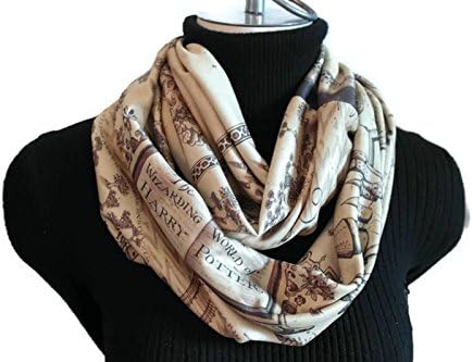 Harry Potter Infinity Scarf - Harry Potter Map infinity scarf - Harry Potter - womens fashion - Gifts for Her - Scarves - Summer Scarf
