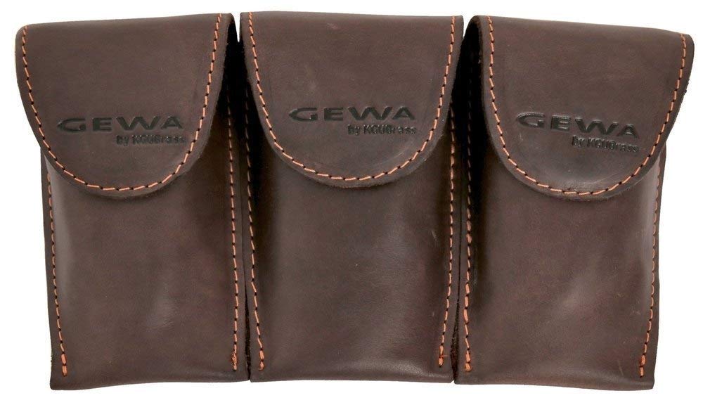 GEWA Mundstücktasche Crazy Horse Waldhorn braun für 3 Mundstücke