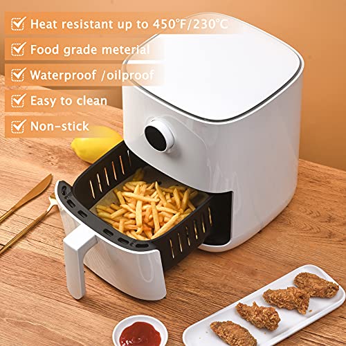 AW&SH Air Fryer Liners, 200pcs 8.5 inch Square Unbleached Air Fryer
