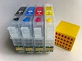Brand F-INK@ 252 Empty Refillable Ink Cartridge For Epson Workforce WF-5620 WF-5690 WF-3620 WF-3640 WF-7610 WF-7620 WF-7110 WF-5190 printer 4pcs Ink 252xl
