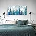 3Hdeko - Teal Blue Abstract Wall Art 60x30inch Modern Turquoise Abstract Painting for Living Room Bedroom, Large 3 Piece Canvas Prints Home Decoration, Ready to Hang