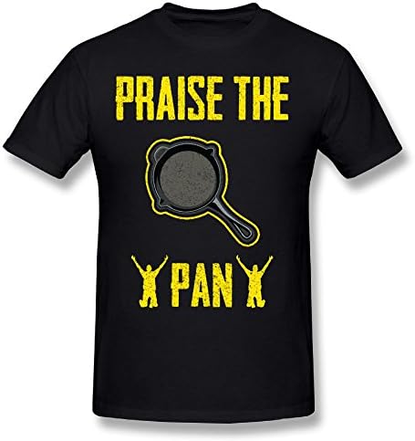 ANTSHIRT Men's Praise The Pan Pubg Winner Chicken.png T-Shirt Black