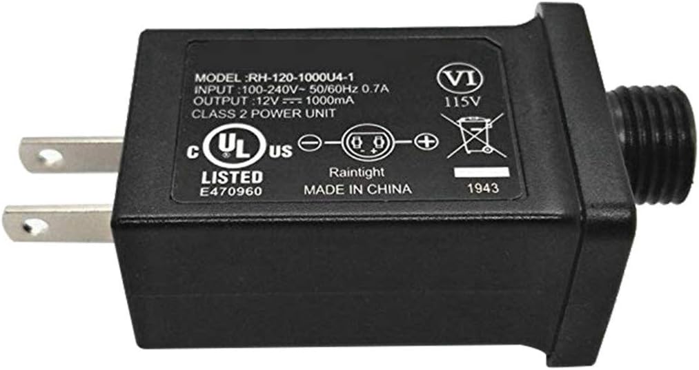 Freeby LED Transformer Replacement, 12V 1A Class 2 Power Supply Transformer for Low Voltage Led Device Light Inflatable Device