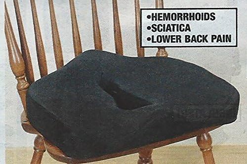 5" Thick Therapeutic Memory Foam Relief Cushion - Great For Sciatica, Hemorrhoids, Lower Back Pain And More!