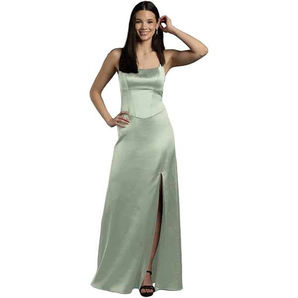 Amazon.com: David's Bridal Satin Empire Waist Ball Gown, Women's Size 0,  Lake : Clothing, Shoes & Jewelry