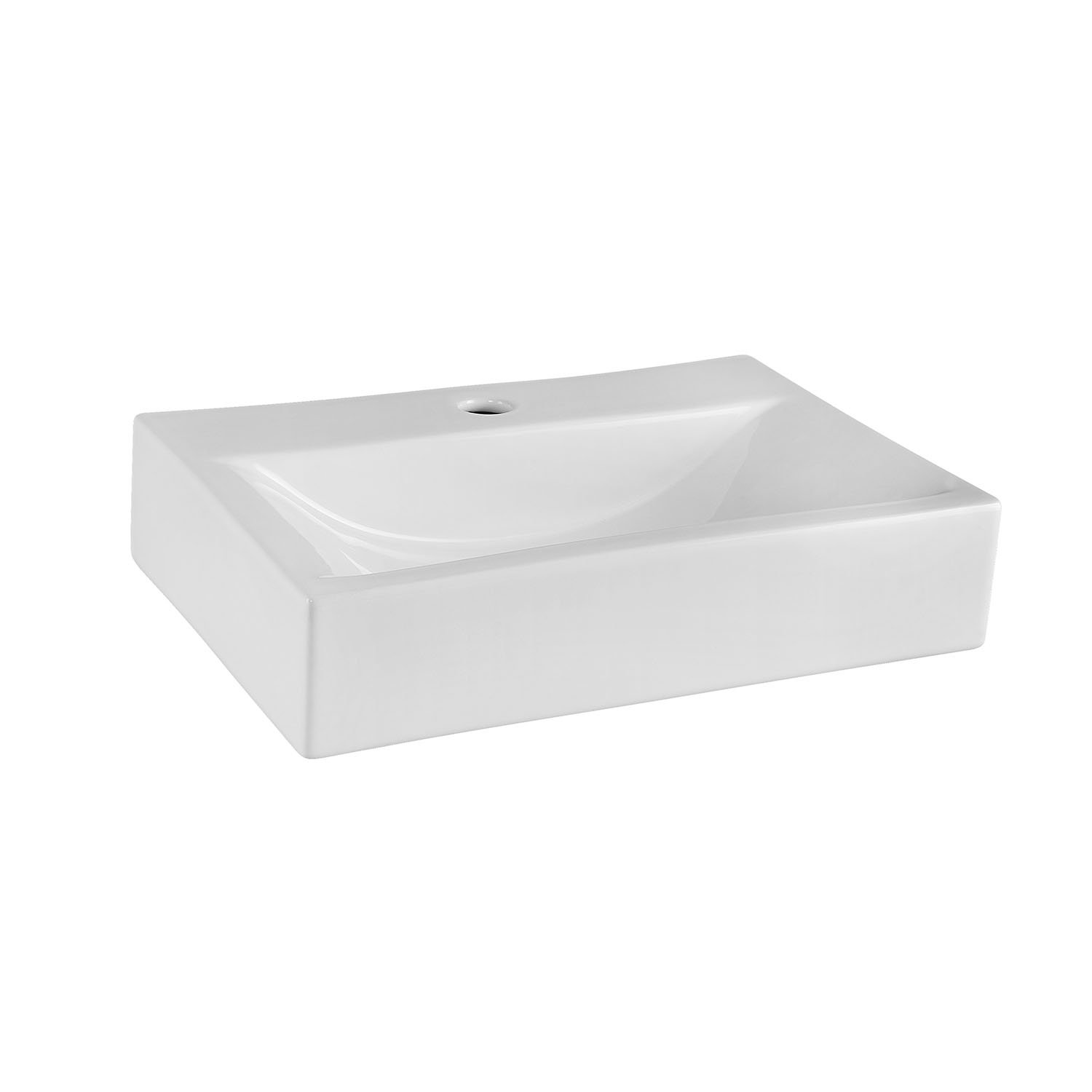 Nuie NBV002 Rectangular Vessel, White, 450 mm