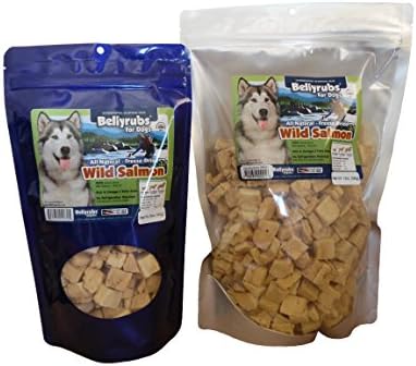 Bellyrubs Freeze-Dried Salmon Treats for Small to Large Dogs 5oz | 100% Real Wild Salmon Chews | All-Natural Gluten & Grain Free | High Protein Premium Dog Training Treat | Made in USA