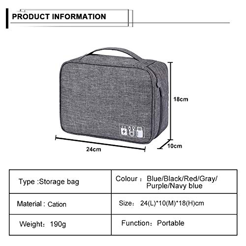 VOCUS Electronic Organizer Universal Travel Cable Cord Storage Bag Waterproof Gadget Gear Accessories Cases