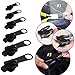 Barcley Fix A Zipper,1set/6 pcs Zip Rescue Instant Repair Kit,Replacement Accessories Fixes All Zipper, for Luggage, Suitcase, Backpack, Bags,Alloy Material (Black)