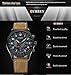 GOHUOS Men's Sport Business Military PU Leather Band Analog Quartz Wrist Watch-Brown