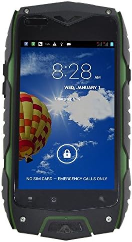 LandRum® Z6 Cellphone IP68 MTK6572 Android 4.2 GPS AGPS 4.0 Inch Screen Shockproof Waterproof 3G Smart Phone (Black with Green)