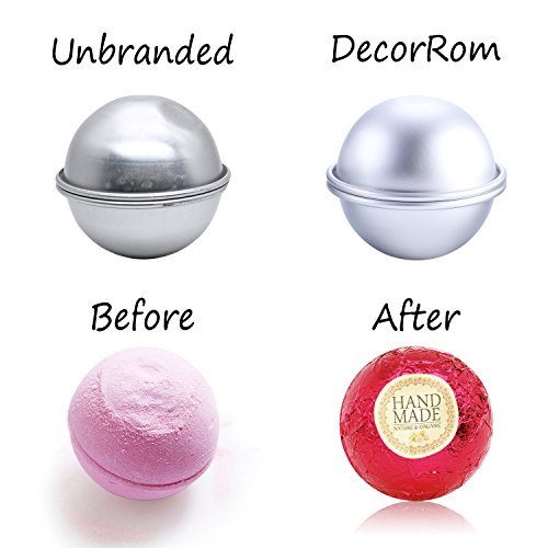 Bath Bomb Mold Set with Foil Gift Wrappers,Shrink Bags,Handmade