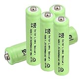 Windmax Green 5PCS 3A AAA 1.2V 600mAh Rechargeable Battery White NiMH 3A Batteries for Solar Light