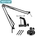 Neewer Microphone Suspension Boom Scissor Arm Stand, 360 Degree Rotation Swivel Mount with 2 Mount Ways(Screw or Clamp) for Samson Blue Yeti Blue RODE Snowball SM7 (NW-077S PRO)
