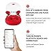 FENGJIDA True Wireless Earbuds, Red Bluetooth Earphone with USB Charging Case, HD Stereo Sound and Dual Mic