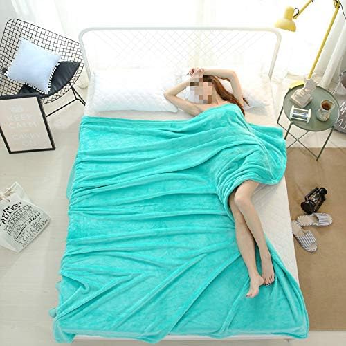Dfhdfsg320G Blanket Thick Coral Fleece Sheets Flannel Blankets Nap Blanket Water Green 180 * 200Cm