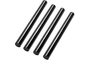 MOKOVI 4 Pack Round Acetal Copolymer Rods - 3/4 -Inch Diameter and 12-Inch Length Opaque Black Acetal Copolymer Rods （POM-C） Standard Tolerance Perfect for Non-Marring Fixtures