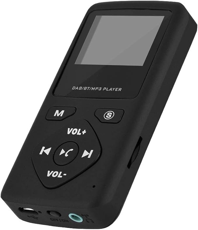 Lecteur MP3 Portable avec Radio FM Dab/Dab+, Lecteur de Musique Bluetooth avec 3.5mm Écouteur et