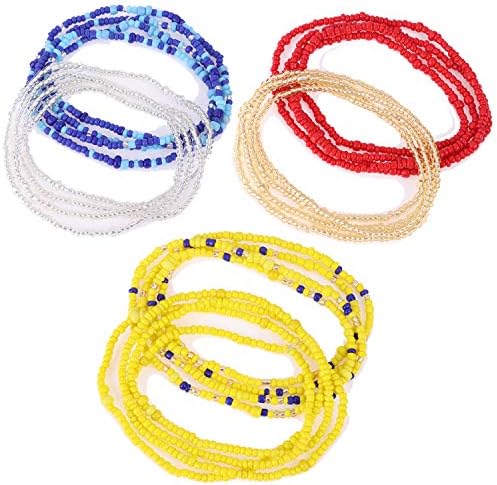 Summer Jewelry Waist Bead Set, Colorful Waist Bead, Belly Bead, African Waist Bead, Body Chain, Beaded Belly Chain, Bikini Jewelry for Woman Girl